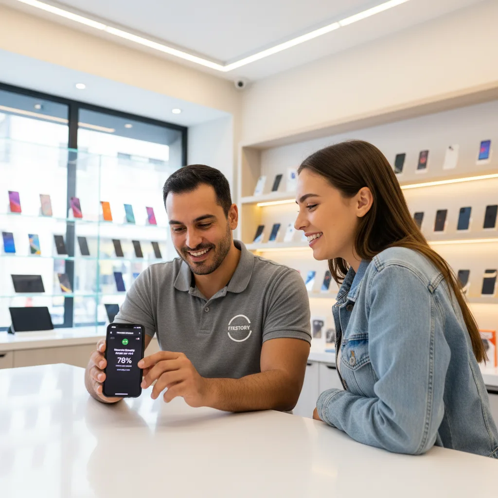 Close-up of an iPhone screen displaying the 'Battery Health & Charging' page with a Maximum Capacity