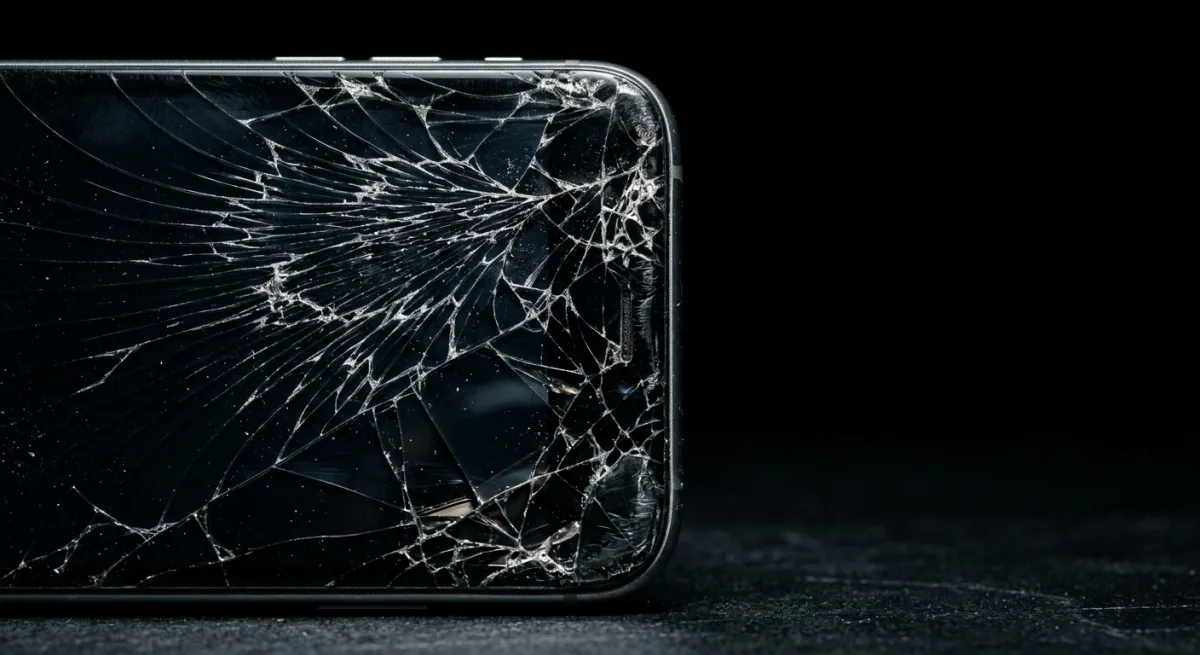 [FIXSTORY technician disassembling a water-damaged iPhone at a workbench | alt: Professional water d