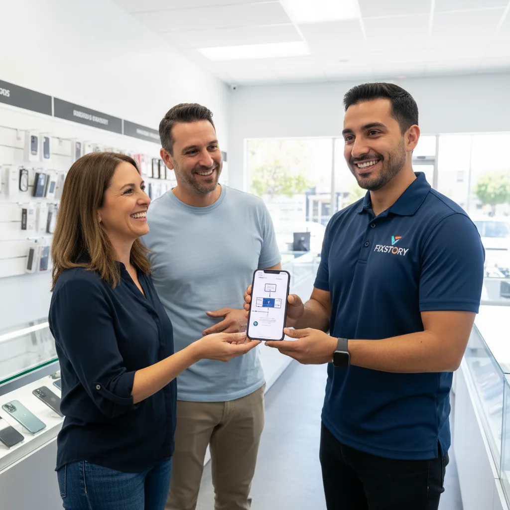 Diagram showing the location of Face ID sensors under the iPhone 14 screen