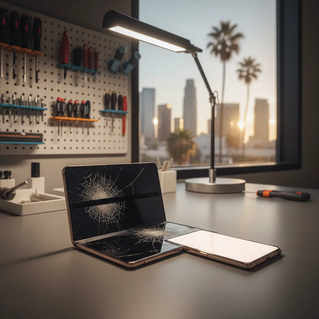 갤럭시 Z 폴드 액정이 깨졌나요? 다운타운 LA 근처라면, 이렇게 대처하세요.