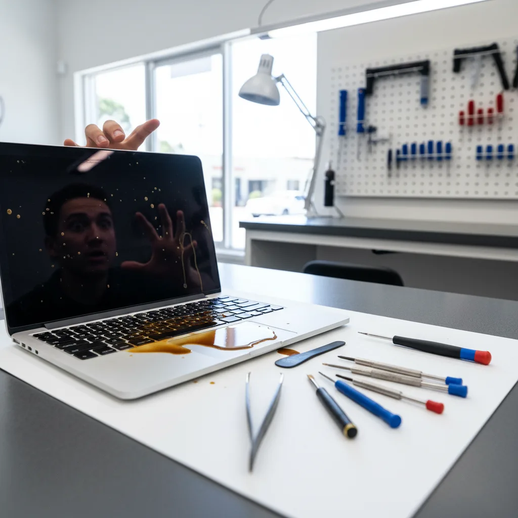 Se Mojó Tu MacBook. Aquí Está Exactamente Qué Hacer Si Estás Cerca del Downtown LA.