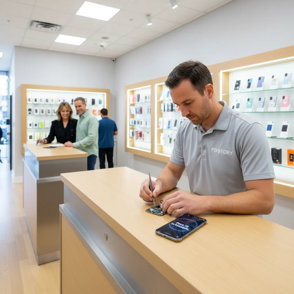 An iPhone displaying the 'Face ID is not available' error message on the screen.