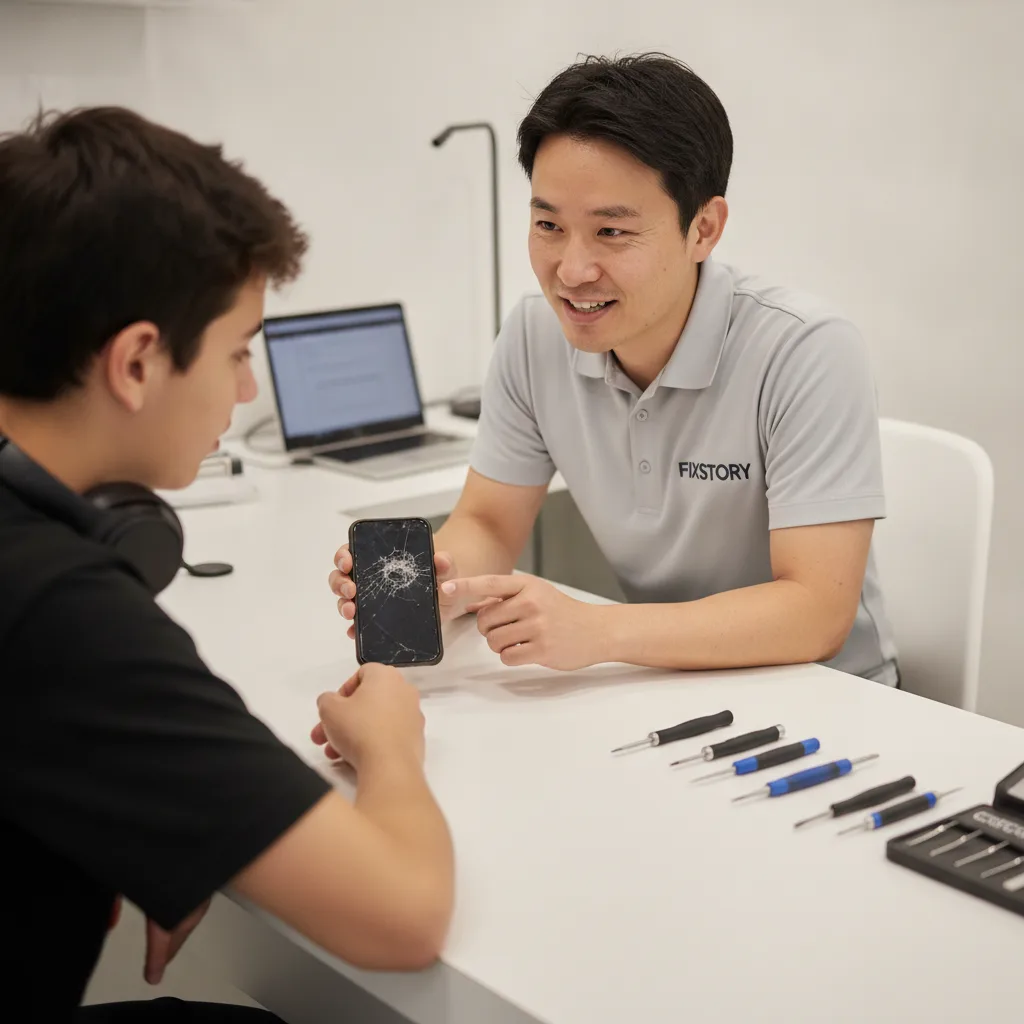 コリアタウンでのiPhoneスクリーン破損 — 実際の費用と修理時間