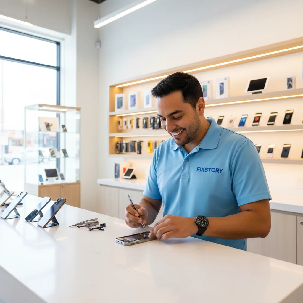 The exterior of the FIXSTORY shop in Downtown LA, looking welcoming and professional