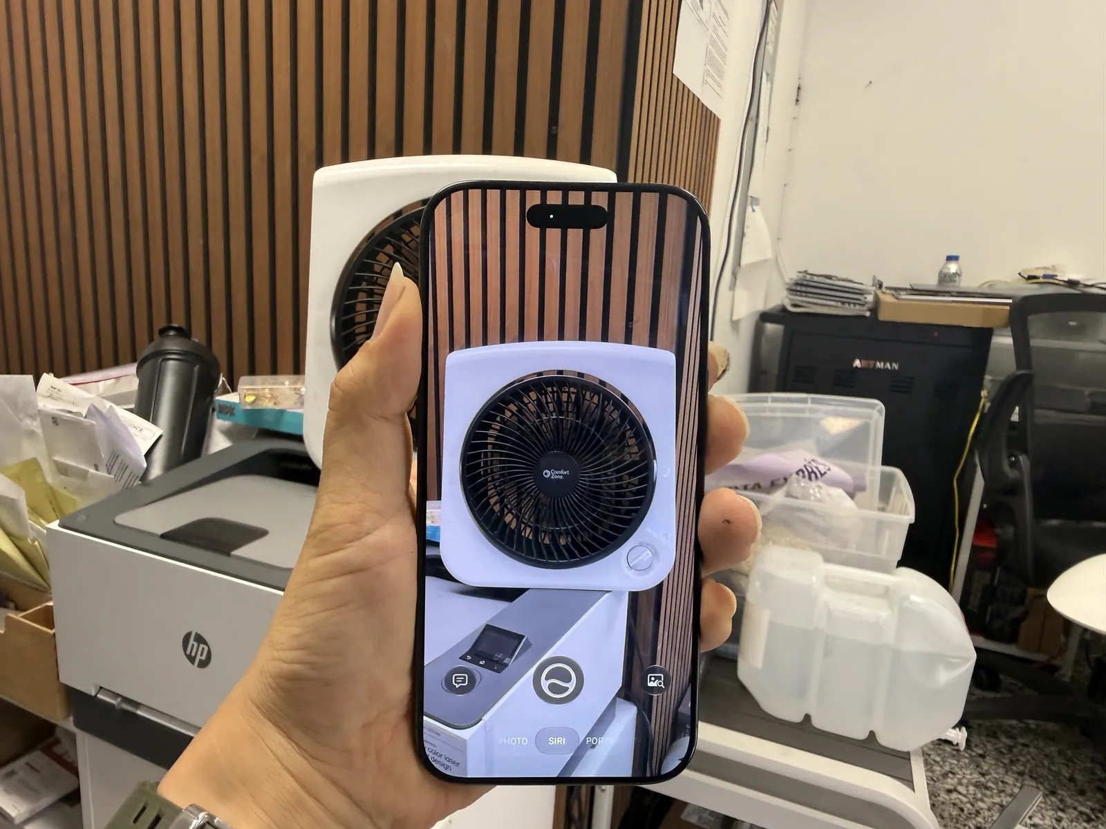 iPhone Air camera showing a perfectly sharp live view after the genuine camera replacement