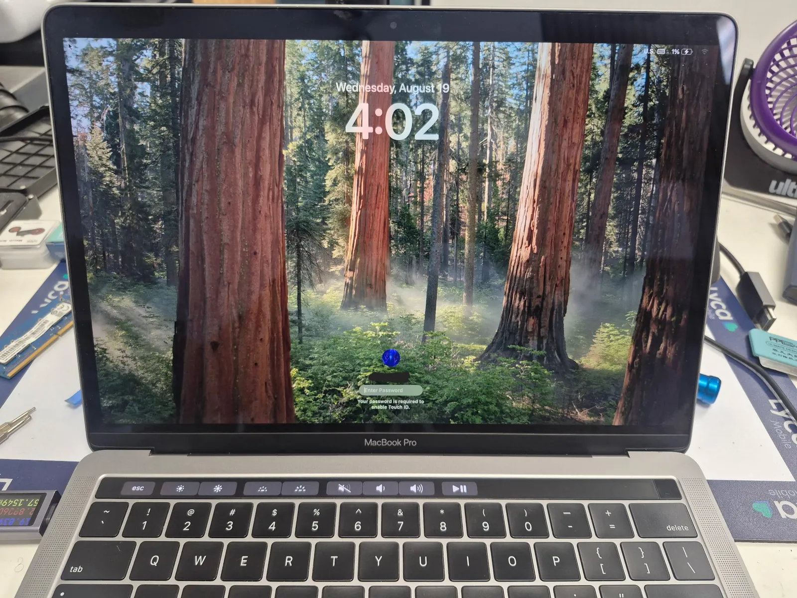 MacBook Pro 13-inch 2018 A1989 booted normally after display assembly replacement — Downtown Los Angeles MacBook repair